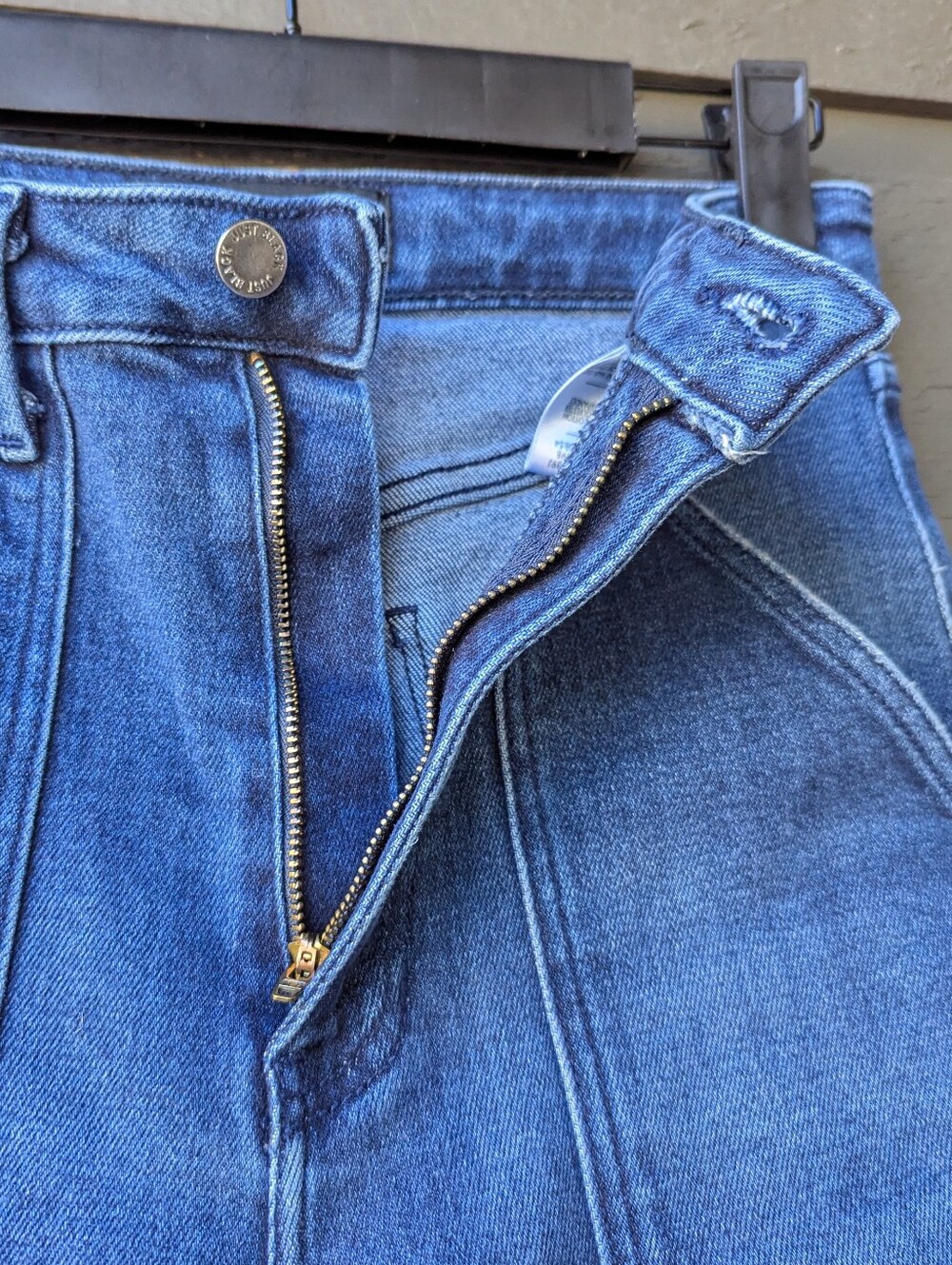 Just Black Denim The Patch Pocket Wide Leg Jeans Size 25 - Picture 5 of 9